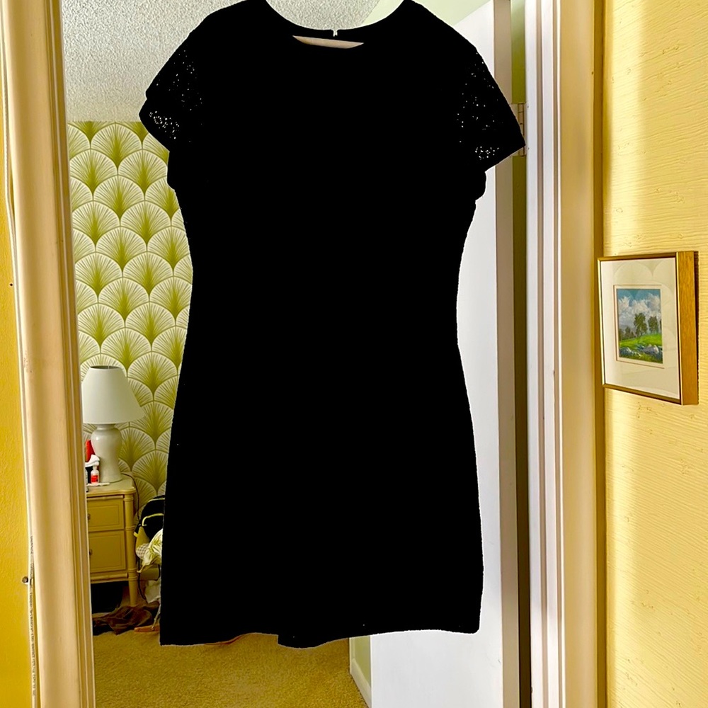 Black lace knee length